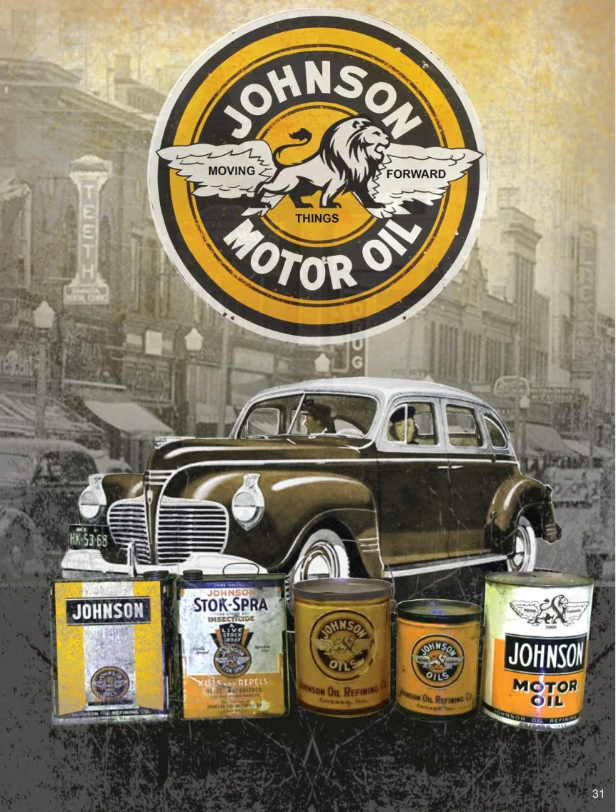 Vintage Johnson motor oil bottle